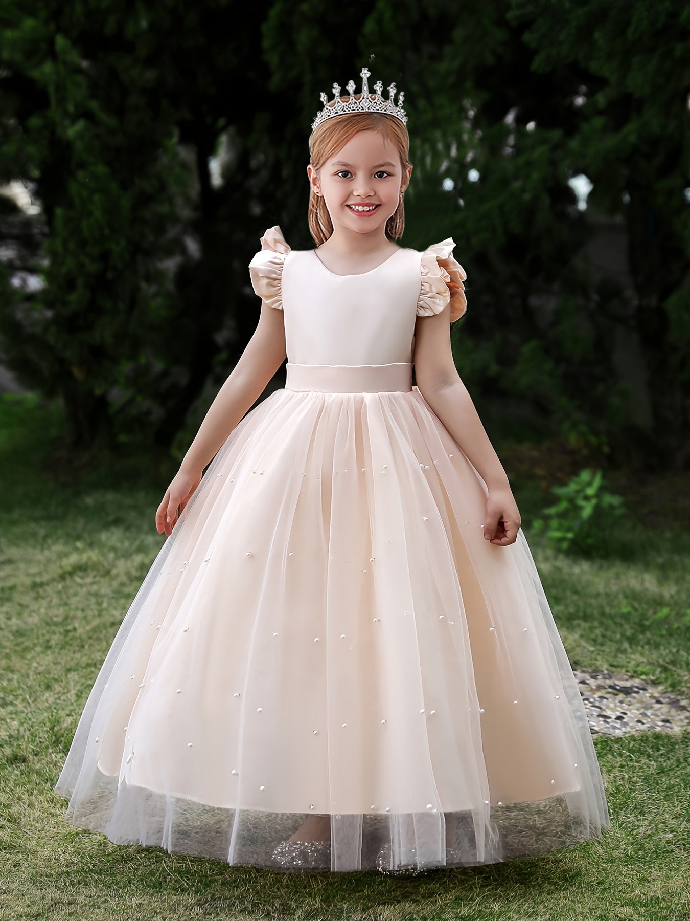 Ruffled Sleeves Princess Dress for Girls