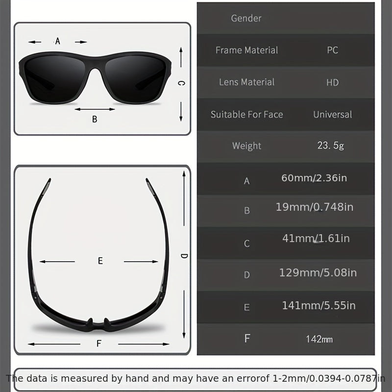 Men's Polarized Sports Sunglasses with Zipper Glasses Box