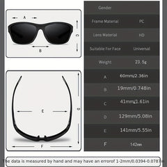 Men's Polarized Sports Sunglasses with Zipper Glasses Box