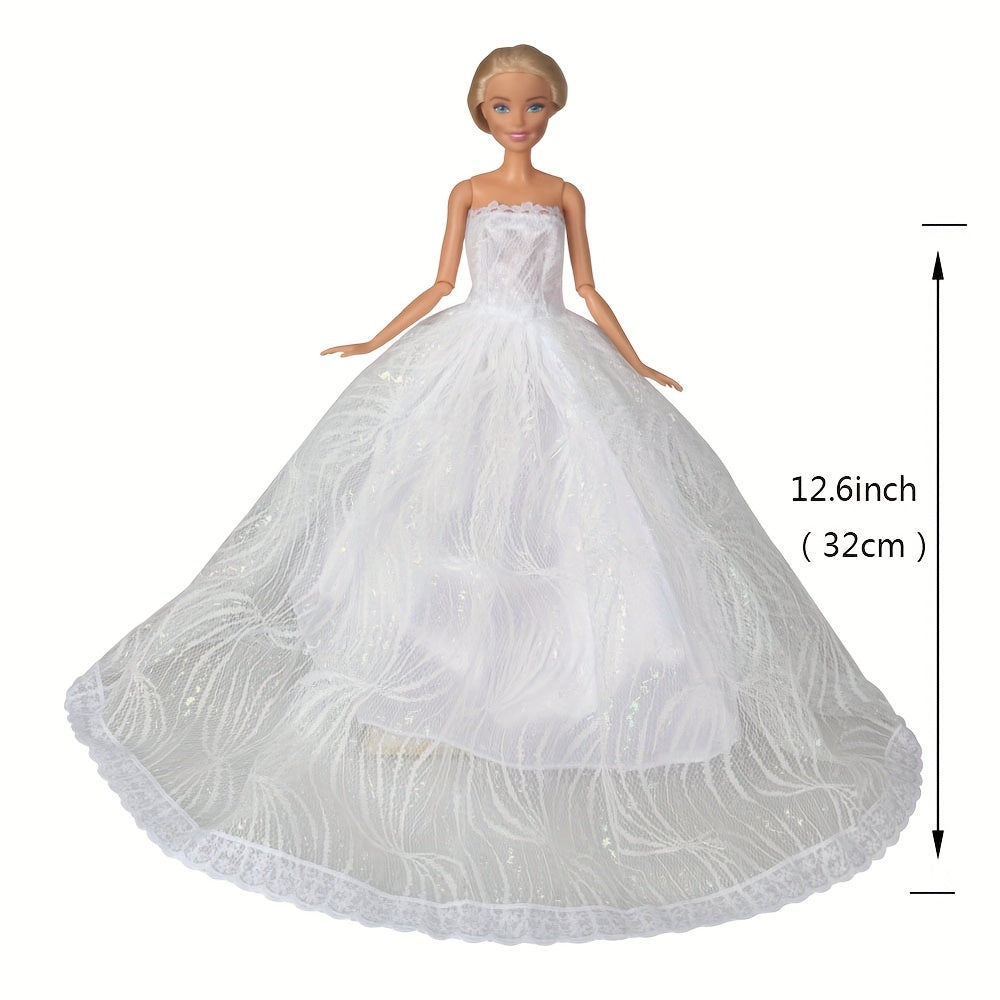 Doll Dresses Wedding Dresses with Crown Veil Party Skirts for 29" Doll