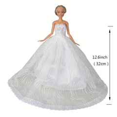 Doll Dresses Wedding Dresses with Crown Veil Party Skirts for 29" Doll