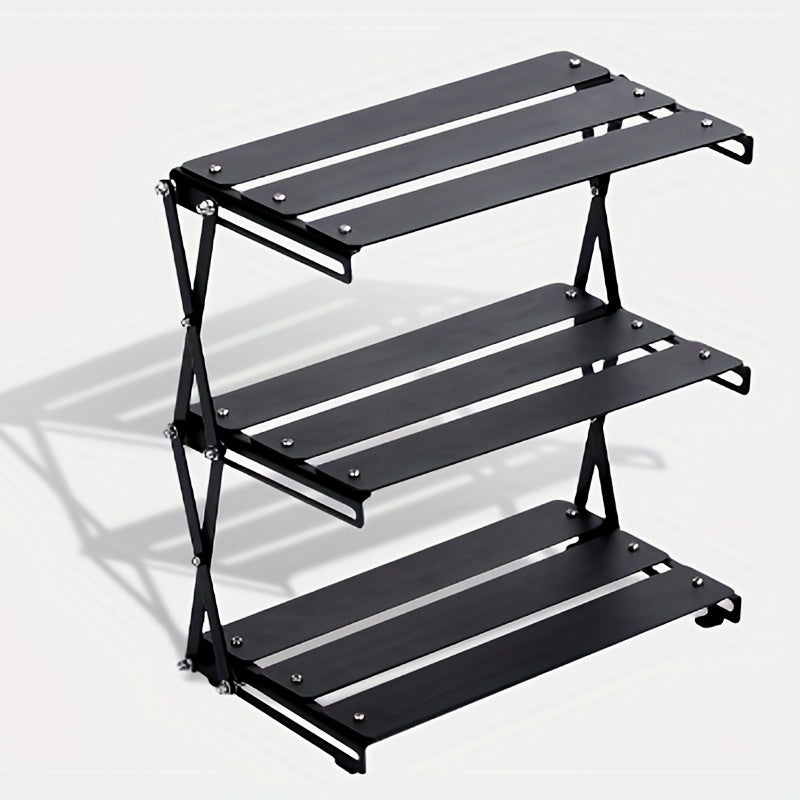Foldable Aluminum Alloy Stainless Steel Shelf Outdoor Camping Table