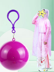 Portable Disposable Emergency Raincoats Rain Poncho In A Ball Solid Colors