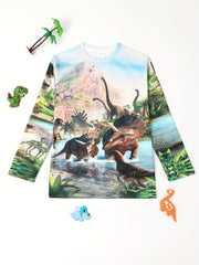 3D Dinosaur Print Kid's Long Sleeve Top Boy's Clothes