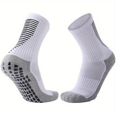 Non slip PVC Mid calf Socks For Outdoor Training