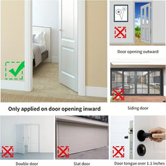 1pc Portable Door Lock 2 Hole Removable Lock Travel Home Hotel Safety