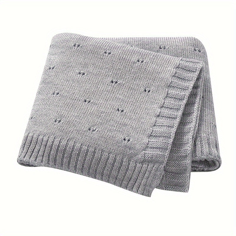 Cozy Unisex Blanket in Grey Pink Royal, Hand Wash, Geometric Pattern