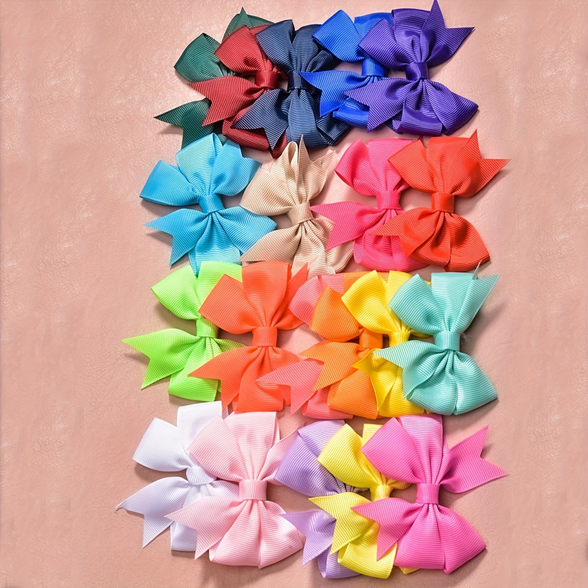 20pc Sweet Ribbon Bow Hair Clips Set Girls Hair Accessories