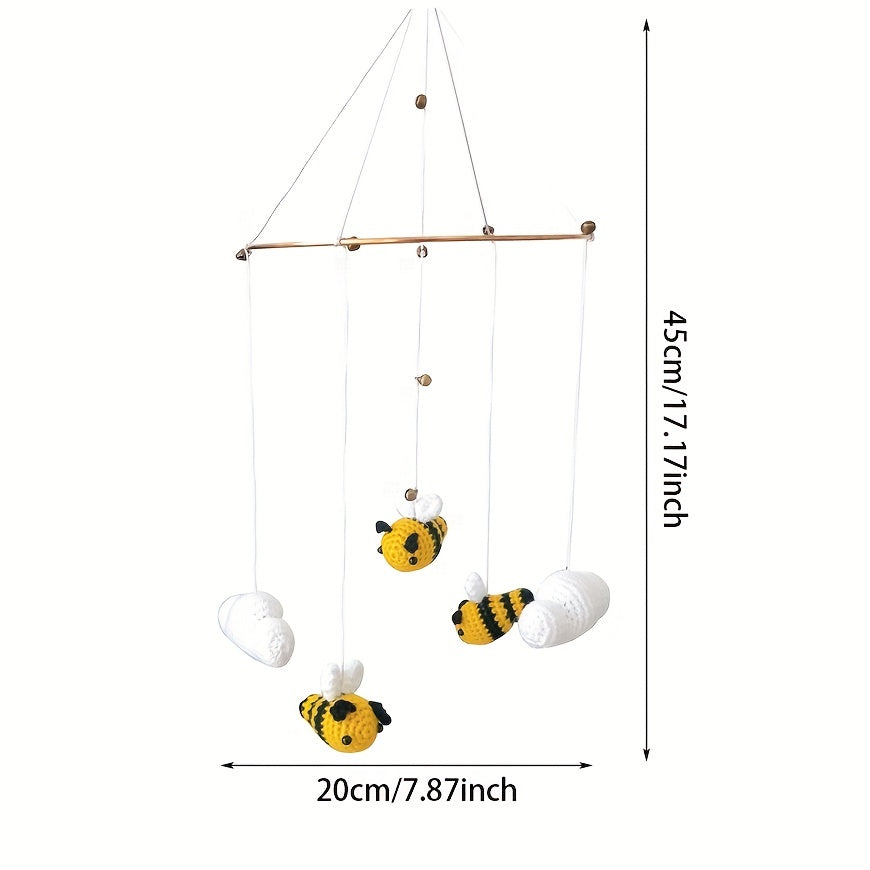 Hand Woven Crib Mobile with Cloud Bee Toys