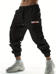 Casual Drawstring Cargo Pants Men's Joggers