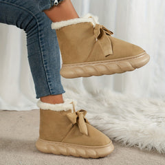 Women's Non-slip Bowknot Snow Boots Comfortable Casual Shoes