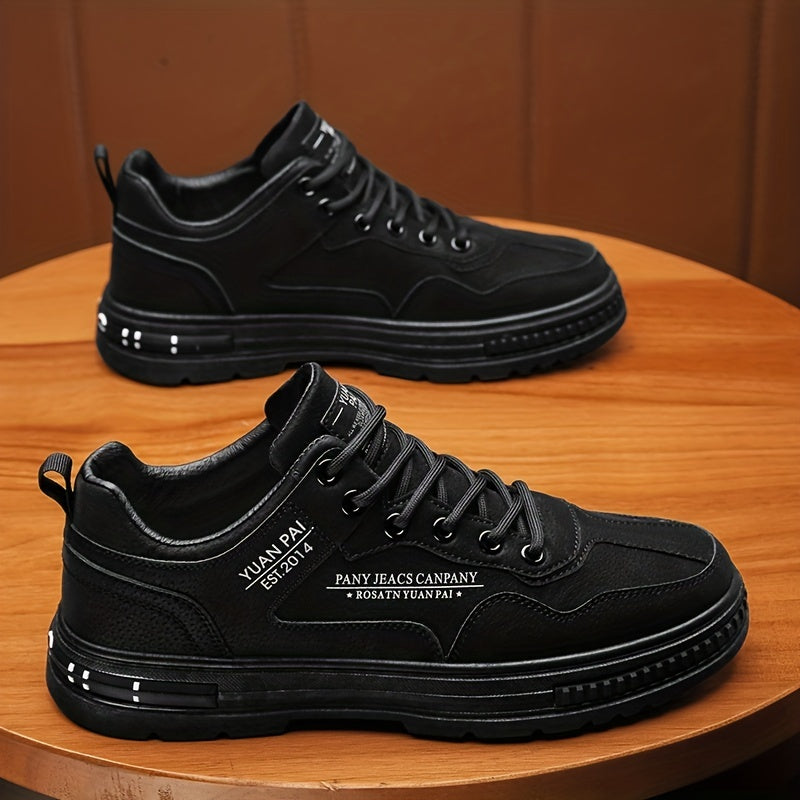 Men's Lace-up Work Sneakers with Good Grip