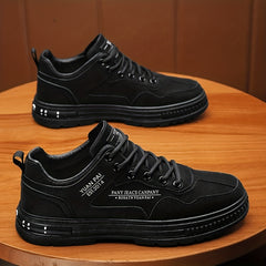Men's Lace-up Work Sneakers with Good Grip