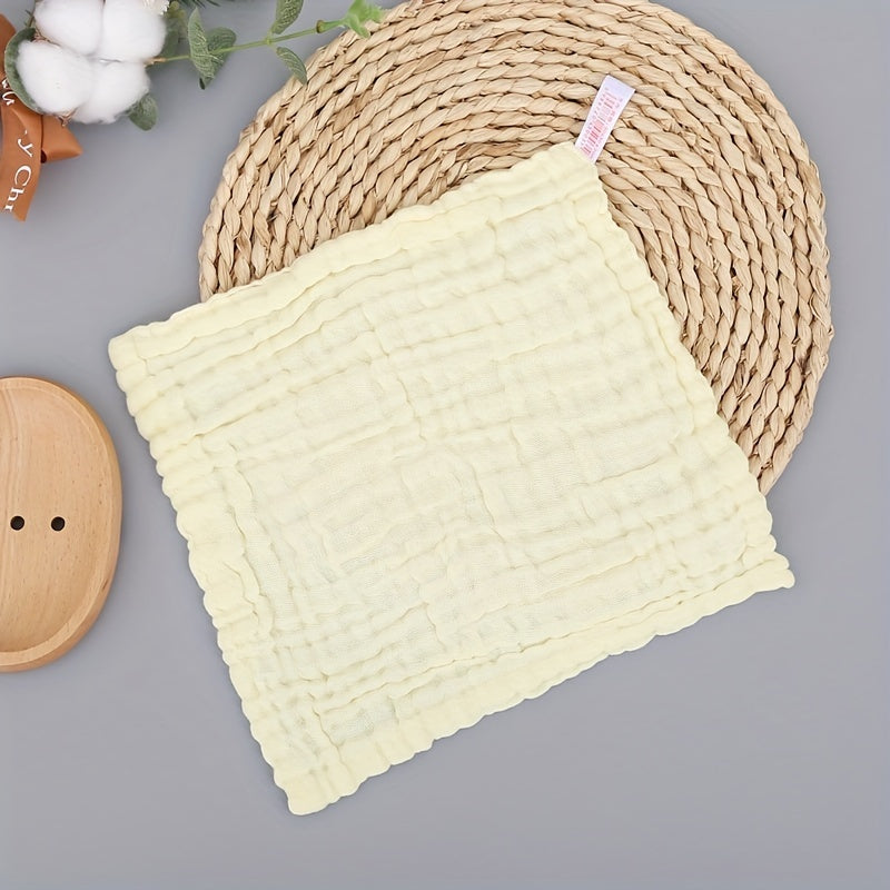 5pcs Baby Cotton Towels Newborn Soft Face Cloths Absorbent Bath Towels