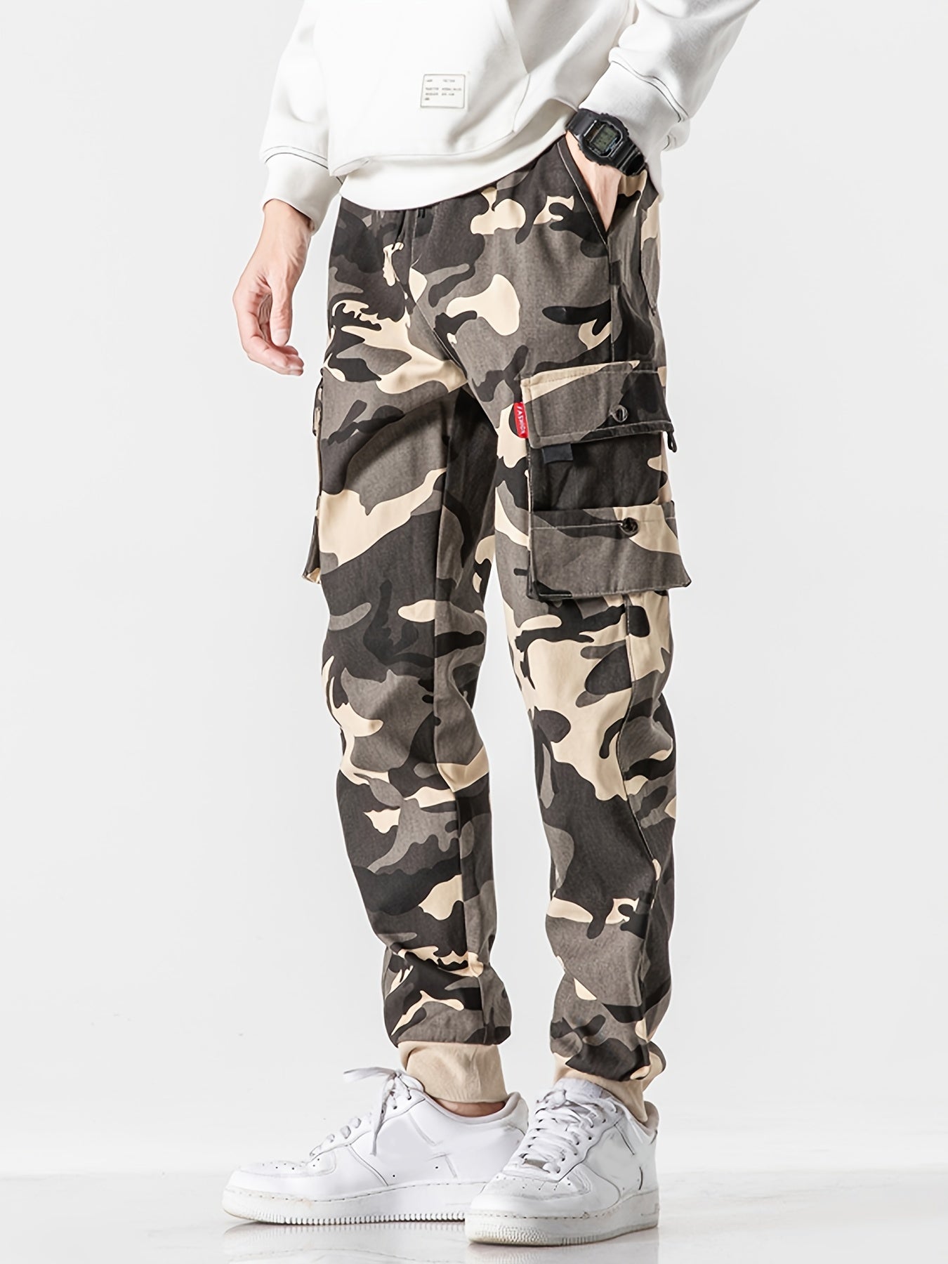 Camouflage Cargo Pants Men Street Style Cotton Pants With Pocket