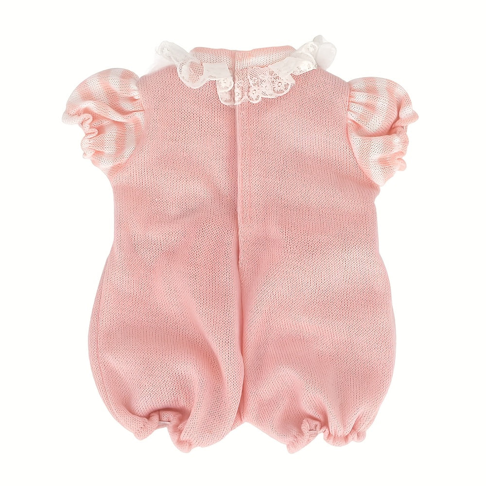 Pink Lace Trimmed Doll Clothes for 17" Dolls with Jumpsuit
