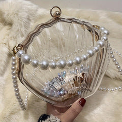 Shell Shoulder Bag Transparent Satchel Bag All Match Bag