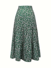 Ditsy Floral Print Maxi Smock Skirt