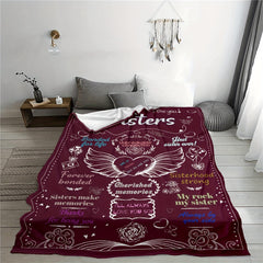 Soft Purple Linen Blanket Gift for Sister Women Birthday Year