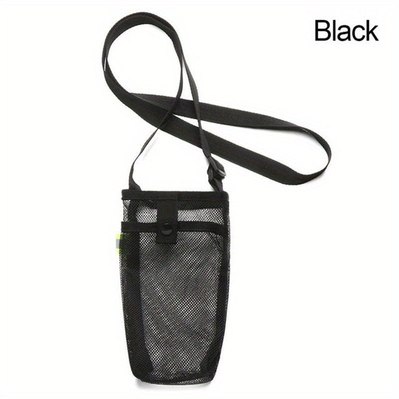 Sport Water Bottle Mesh Cup Sleeve with Strap