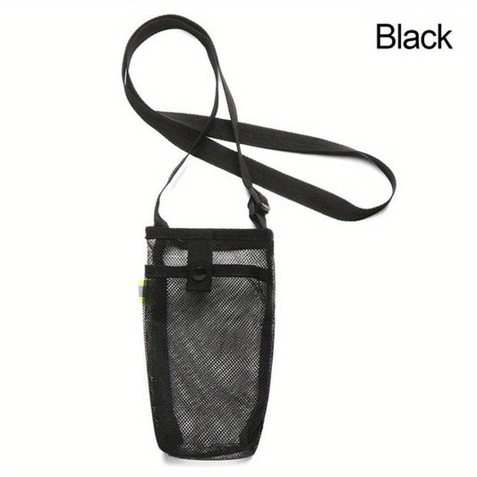 Sport Water Bottle Mesh Cup Sleeve with Strap