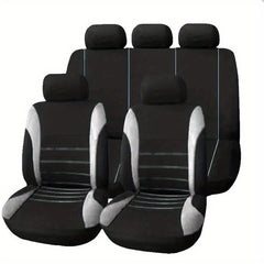 Universal Car Seat Cover Set 9pcs Front Back Headrest Cover