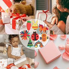 36pcs Wooden Magnets Kids Art Craft Party Birthday Gift Favors Easter Crafts