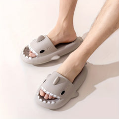 Men's Cartoon Shark Non Slip Platform Slides Comfortable Cloud Slides