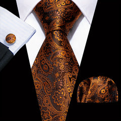 Barry Wang Men's Neckties Paisley Pocket Set
