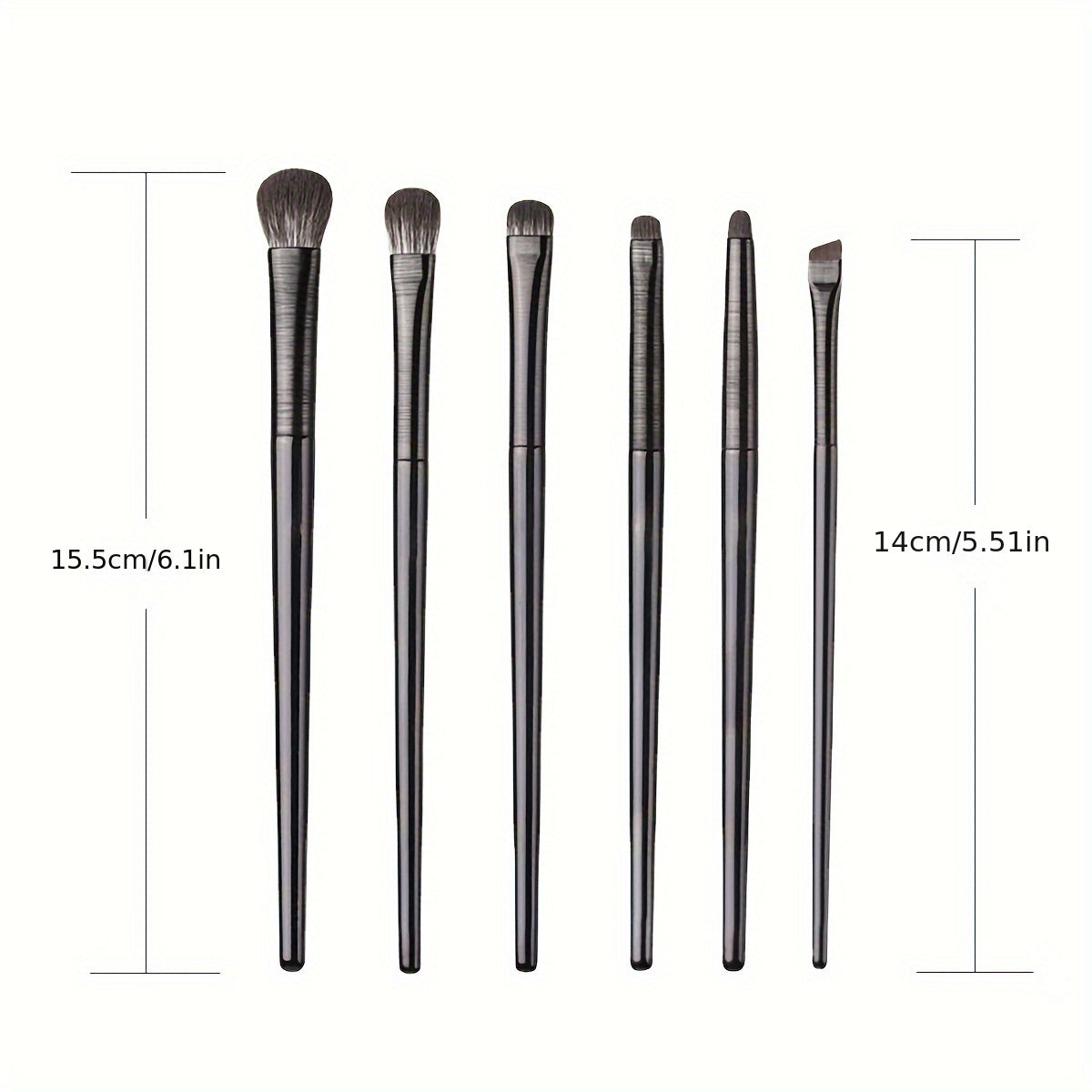 6pcs Soft Synthetic Eye Makeup Brushes Set for Eyeshadow Blending