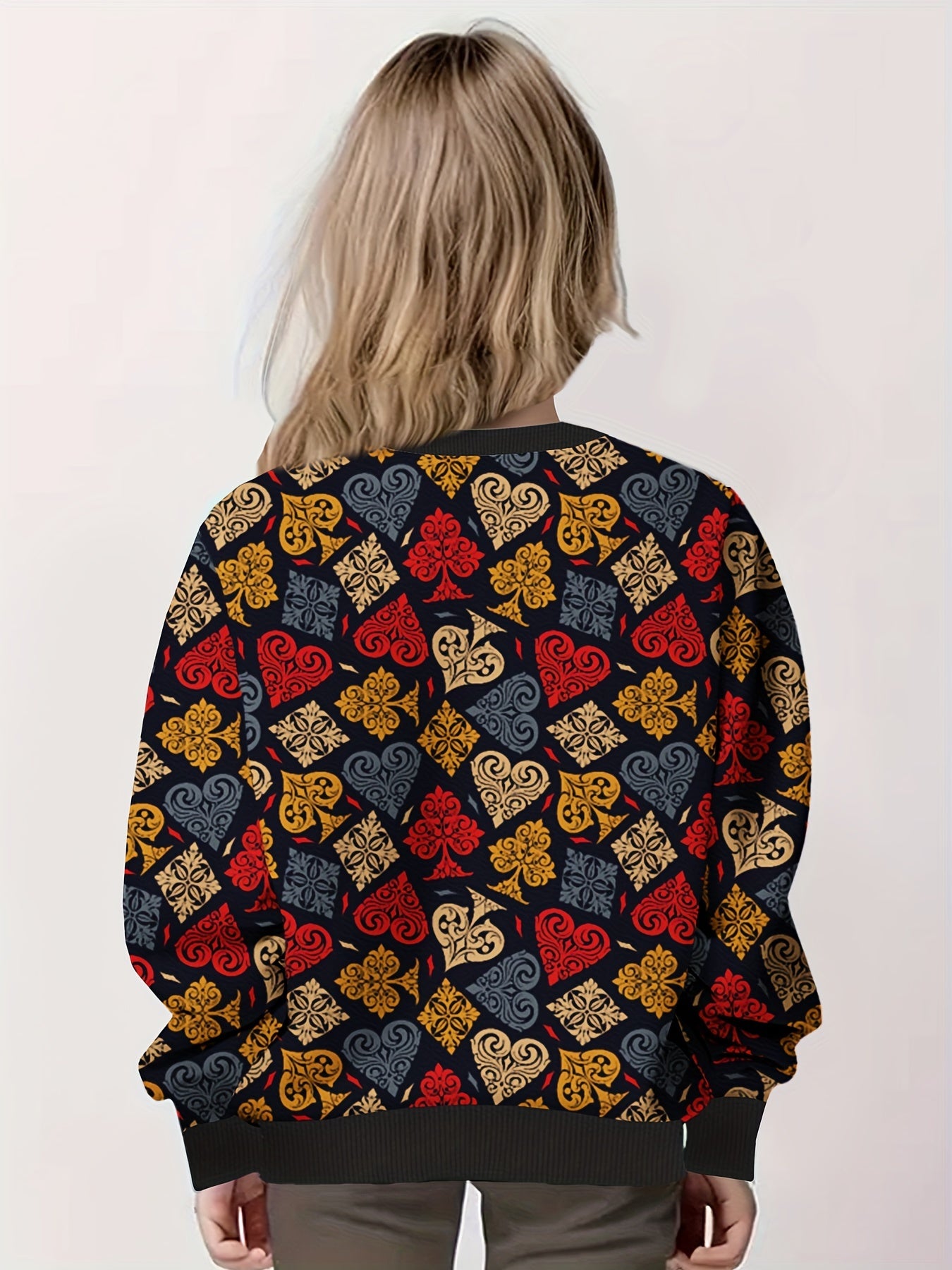 Girls Boys Creative Pattern Sweatshirt Pullover Spring Fall Sports Gift