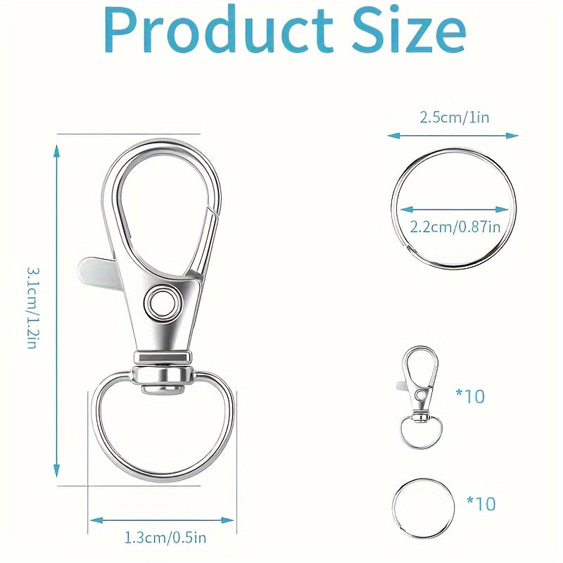 2pcs Stainless Steel Gourd Buckle Keychain Anti-lost Backpack Accessory
