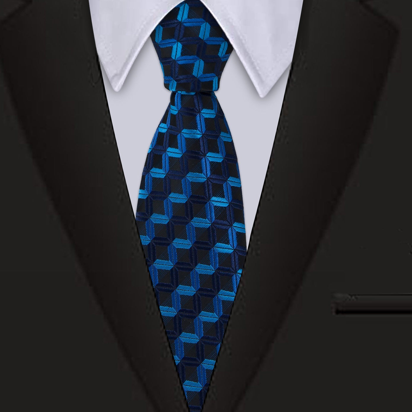 Men's Classic Business Tie in Navy Blue