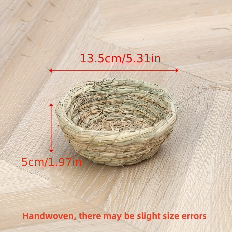 Artificial Bird Woven Nest Ornament for Home Garden Wedding Easter Props