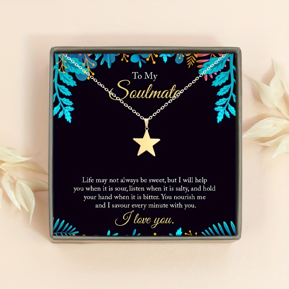 Girl's Stars Necklace Fairy Lucky Symbol Jewelry Romantic Daily Wear Gift