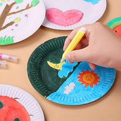 50 PCS Disposable Paper Plates 12.17 Inches Large Decorative Wedding Plates