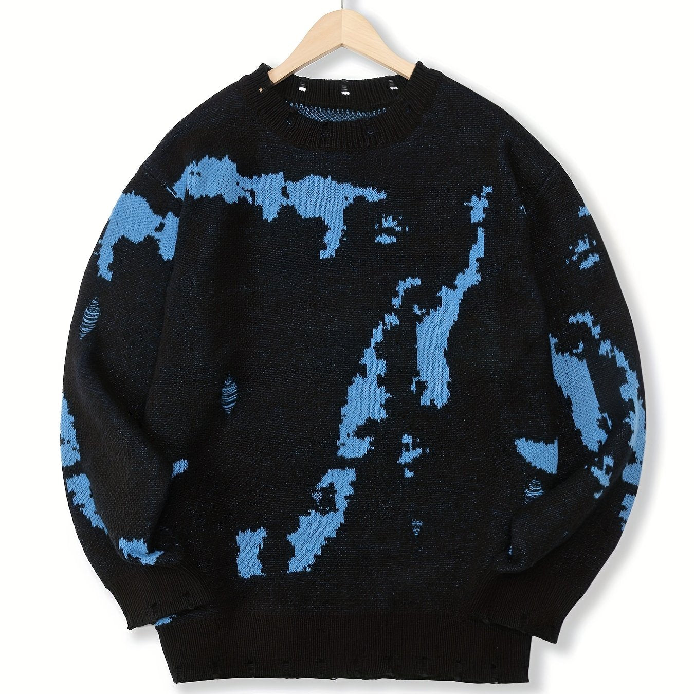 Men's Knitted Sweater Crew Neck Pullover for Fall Winter