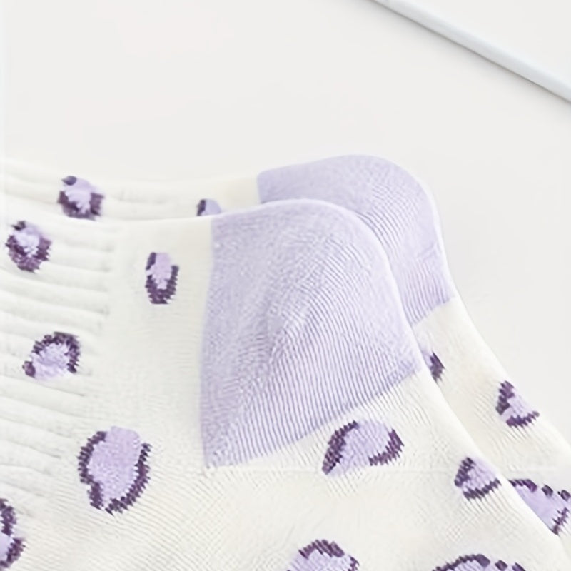 5 Pairs Cartoon Print Socks Women's Stockings