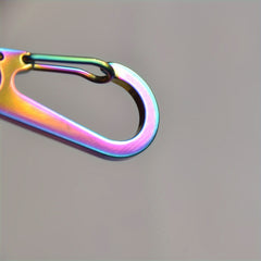 4pcs Stainless Steel Spring Buckle Keychain for Outdoor Camping