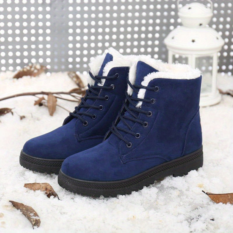 Women's Platform Snow Boots Plush Lined Winter Short Boots