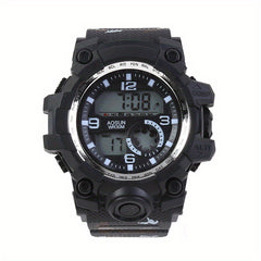 Camouflage Waterproof Sports Watch with Silicone Strap