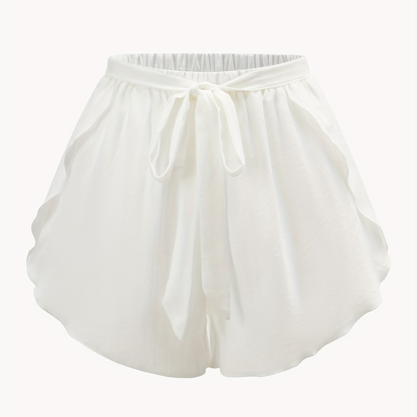 Casual Beach Wear Shorts Tie Waist Women's Clothing