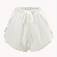 Casual Beach Wear Shorts Tie Waist Women's Clothing