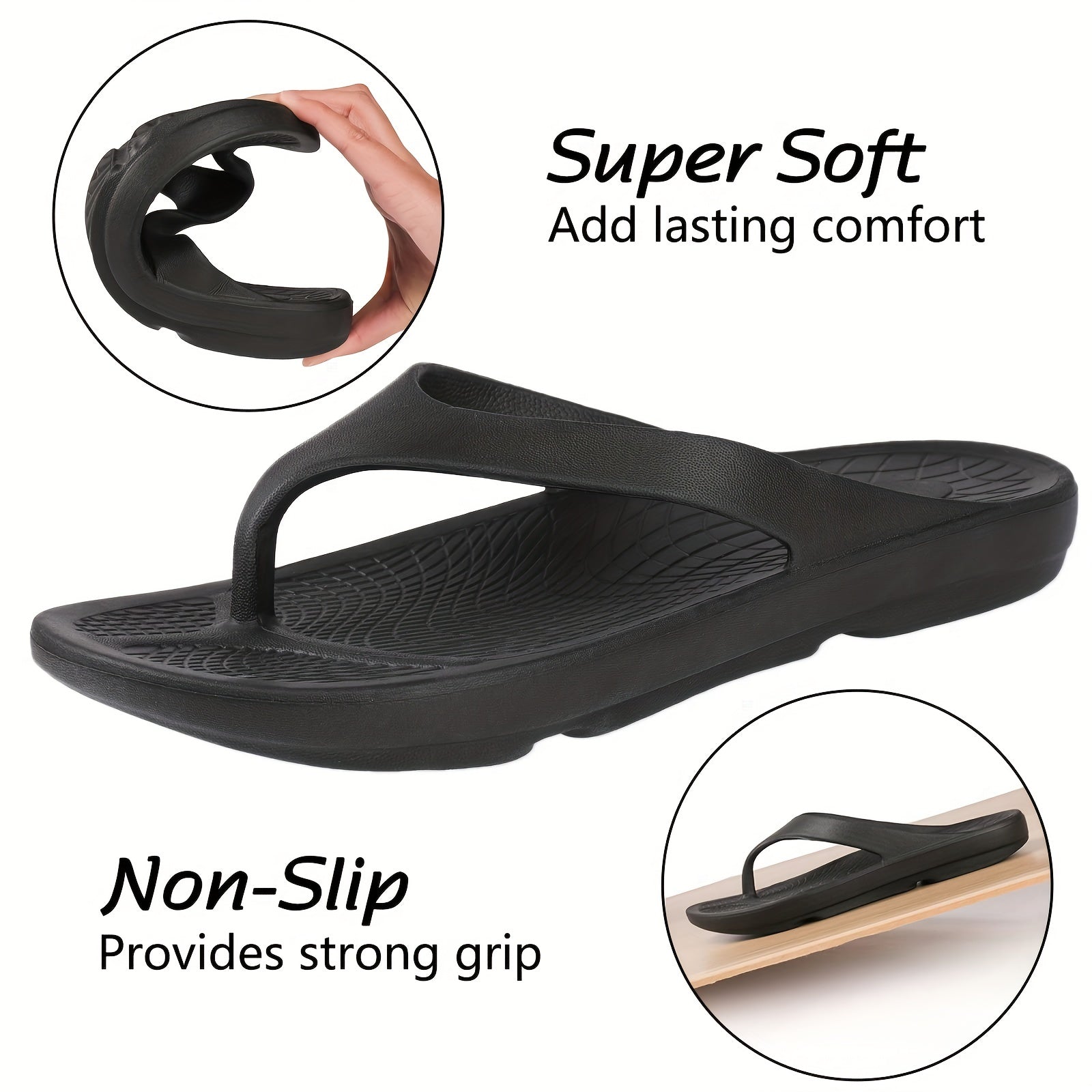 Men Flip Flop Lightweight Comfortable Non Slip Thong Sandals