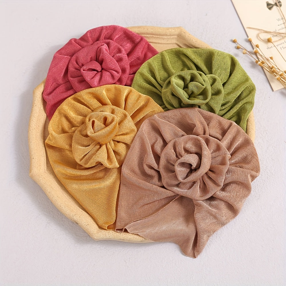 Flower Knot Hospital Hat Newborn Beanie Cap