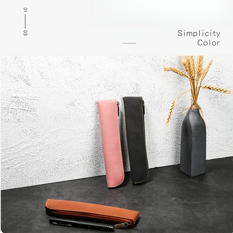Compact Pencil Case with Zipper Closure