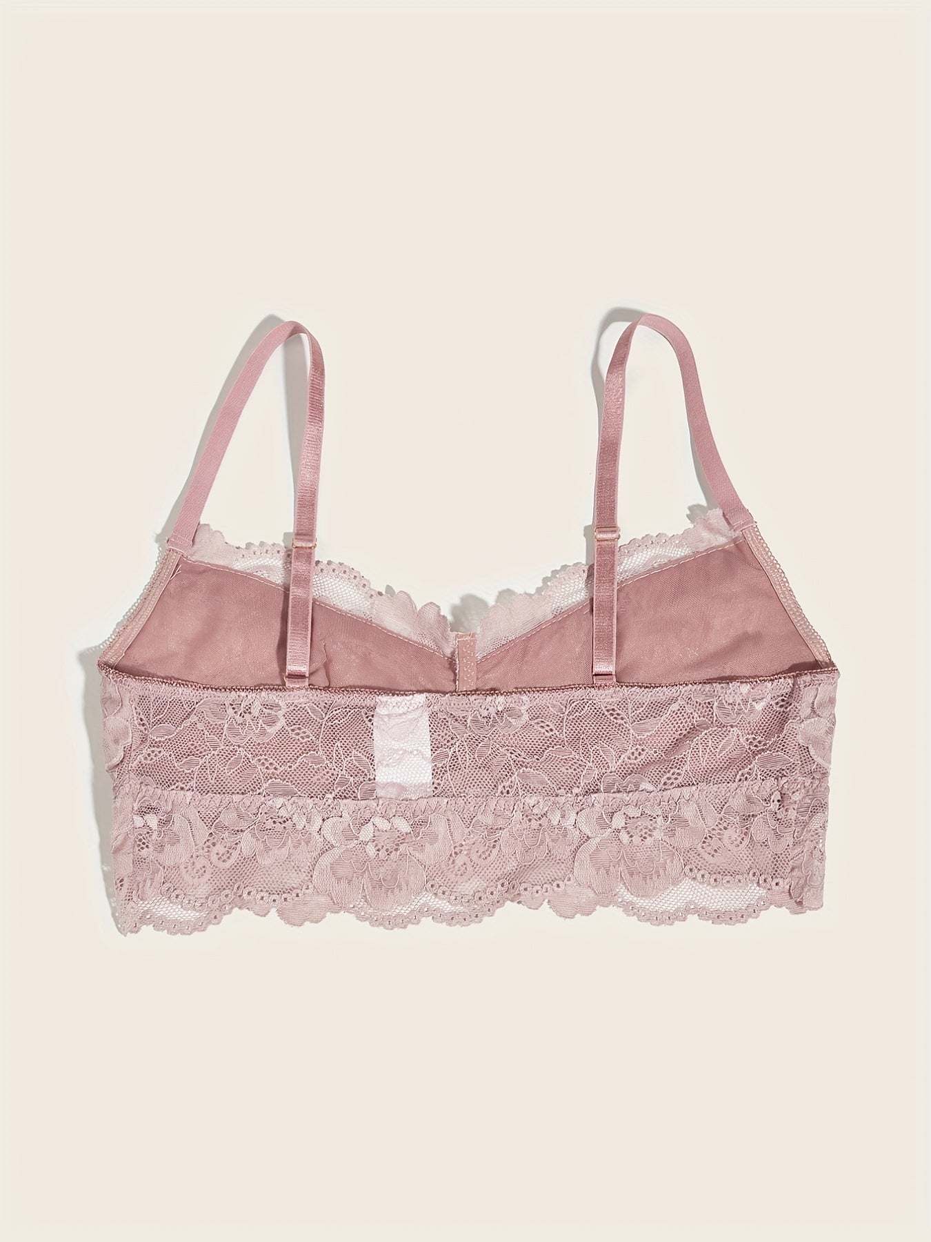Scallop Trim Wireless Lace Bra