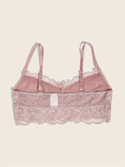 Scallop Trim Wireless Lace Bra