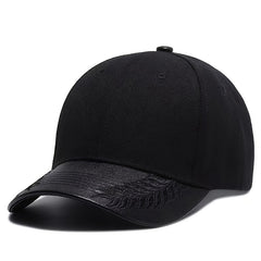 Men's PU Leather Baseball Cap Wheat Ear Design
