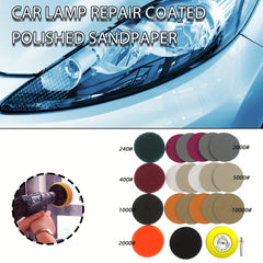 21pcs Car Headlight Lens Restoration Repair Kit Polishing Cleaner Tool